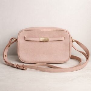 NWOT DeMellier London “The New York” Small Leather Crossbody Taupe Beige Neutral